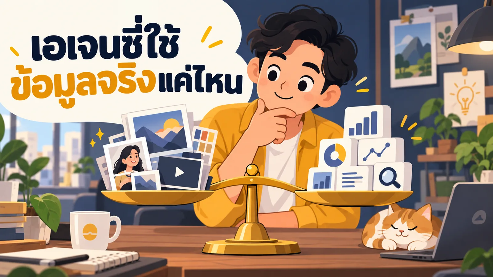 ภาพการ์ตูนประกอบบทความ Digital Agency ไทย: เอเจนซี่ใช้ข้อมูลจริงแค่ไหน