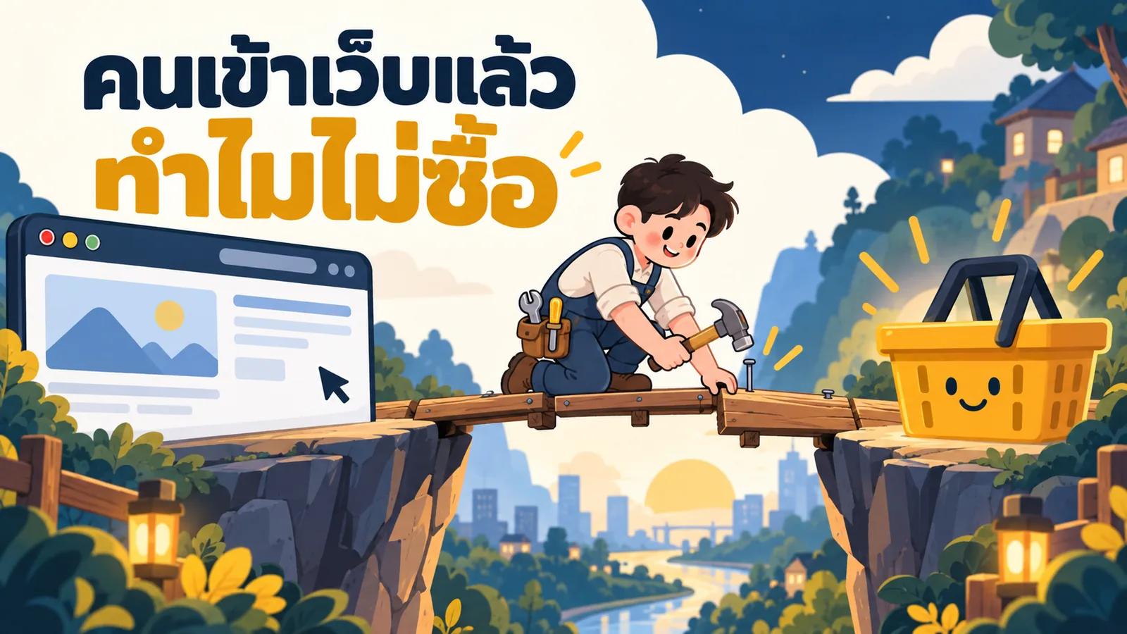 ภาพการ์ตูนประกอบบทความ Conversion Rate Optimization คืออะไร: คนเข้าเว็บแล้ว ทำไมไม่ซื้อ