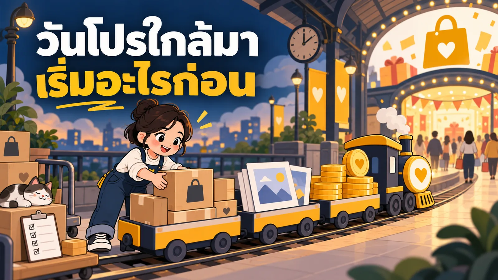 ภาพการ์ตูนประกอบบทความ 11.11 กับ 12.12 เตรียมตัวยังไง: วันโปรใกล้มา เริ่มอะไรก่อน