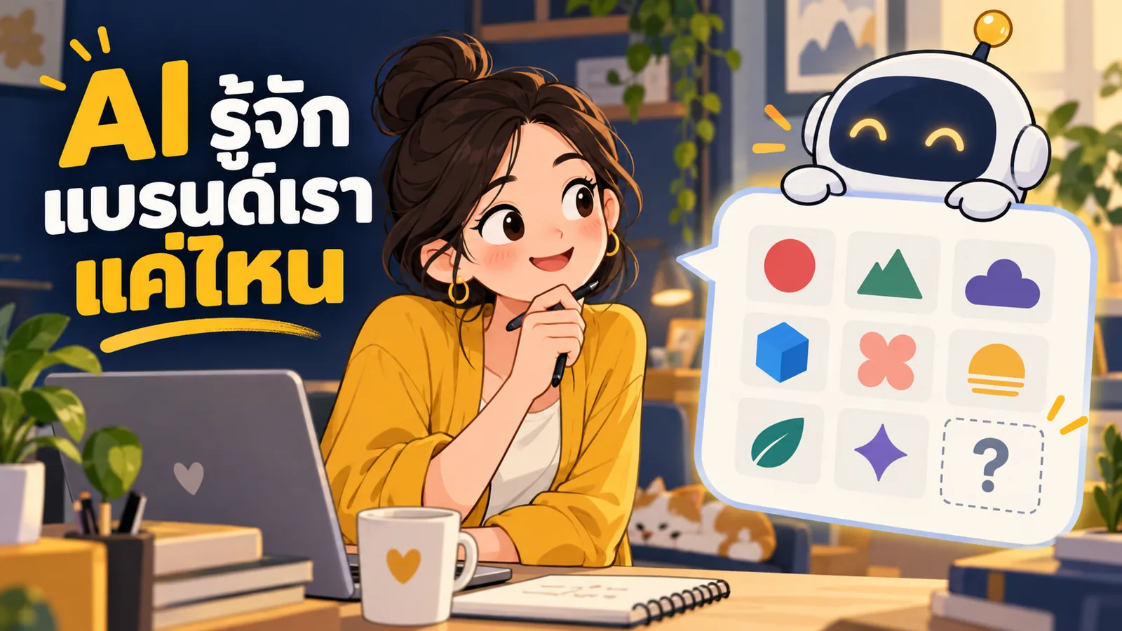 ภาพการ์ตูนประกอบบทความ Entity SEO คืออะไร: AI รู้จักแบรนด์เราแค่ไหน