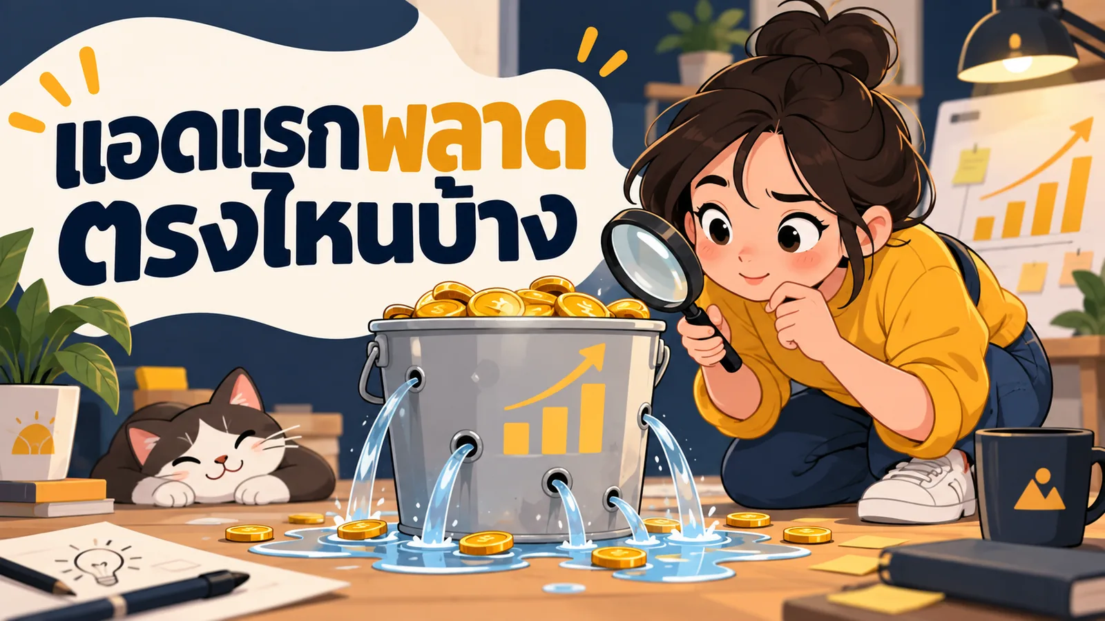 ภาพการ์ตูนประกอบบทความ Facebook Ads ครั้งแรก: แอดแรกพลาดตรงไหนบ้าง