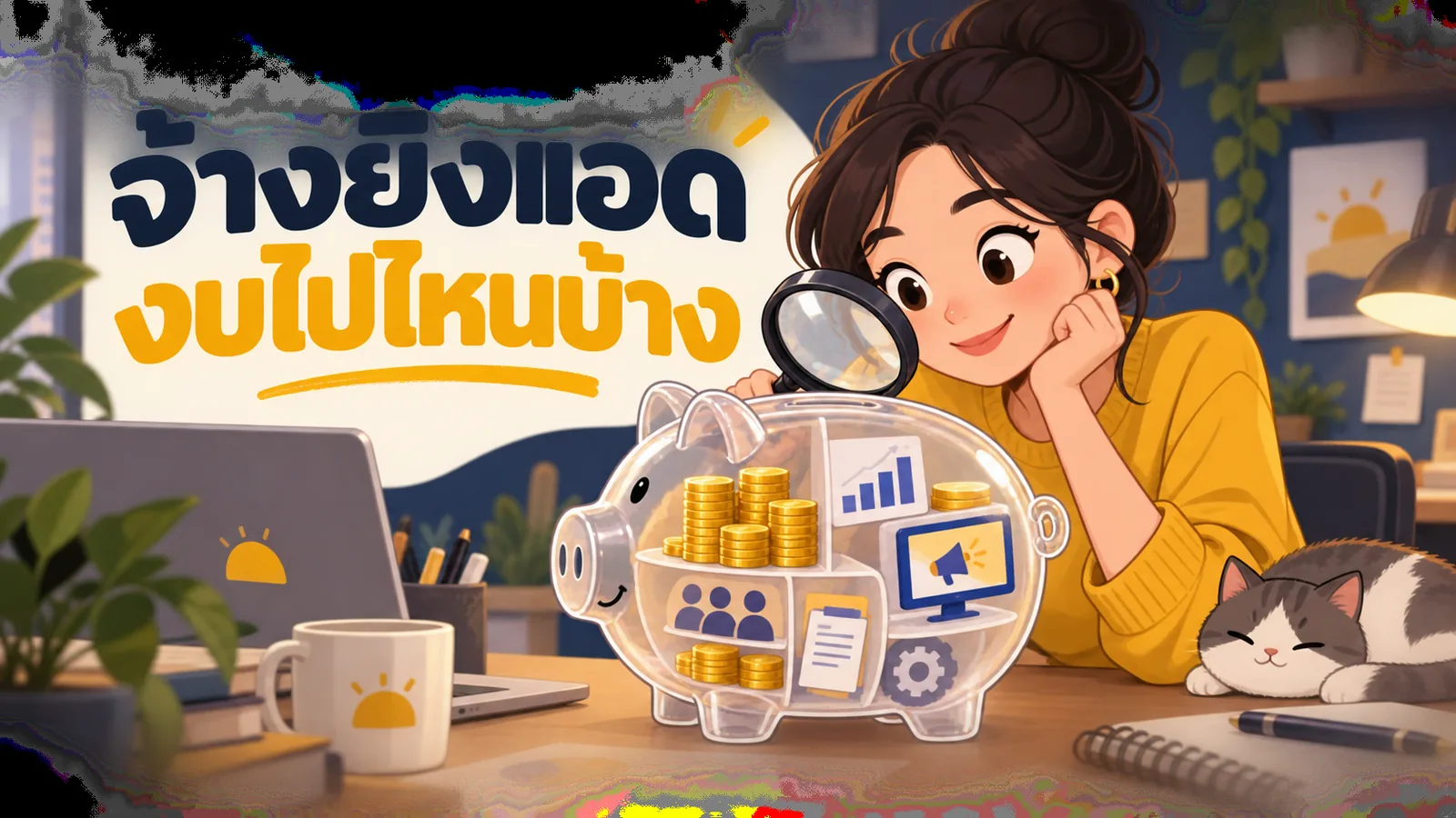 ภาพการ์ตูนประกอบบทความ Google Ads Agency: จ้างยิงแอดงบไปไหนบ้าง