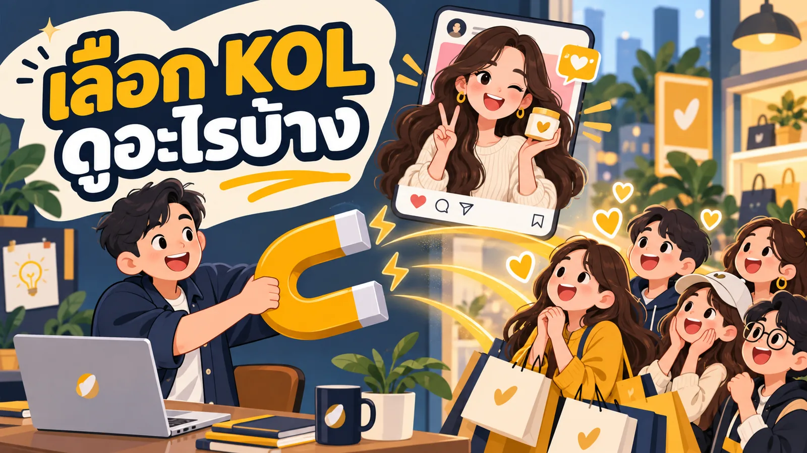 ภาพการ์ตูนประกอบบทความ KOL ย่อมาจากอะไร: เลือก KOL ดูอะไรบ้าง