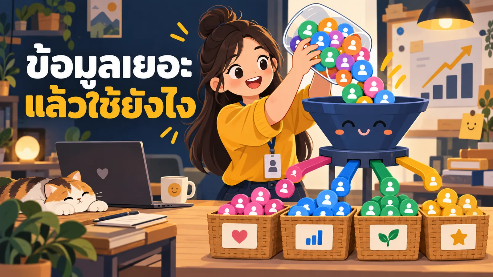 ภาพการ์ตูนประกอบบทความ Machine Learning กับการตลาด: ข้อมูลเยอะแล้วใช้ยังไง