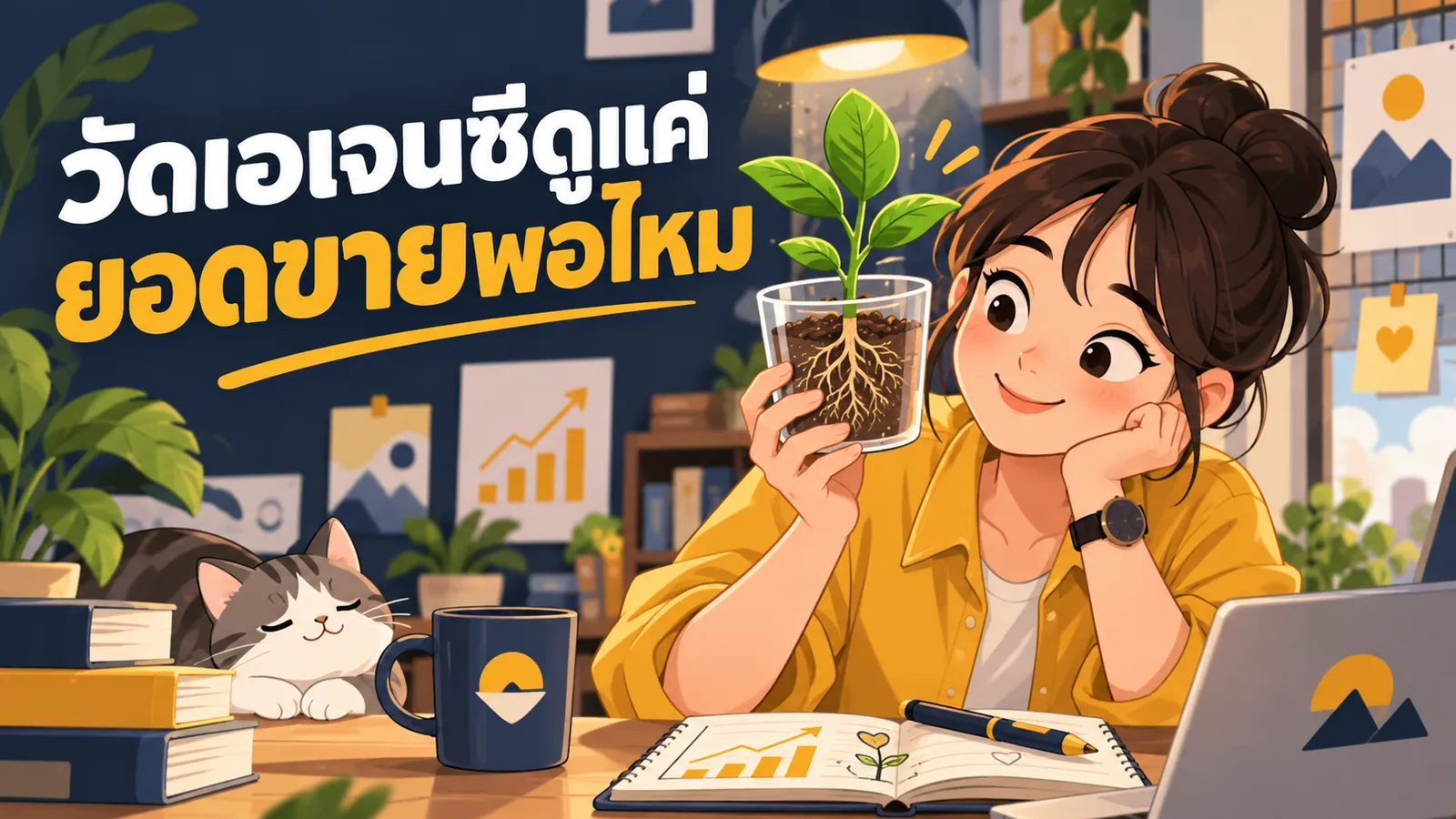 ภาพการ์ตูนประกอบบทความ KPI วัดผลงาน Marketing Agency: วัดเอเจนซีดูแค่ยอดขายพอไหม