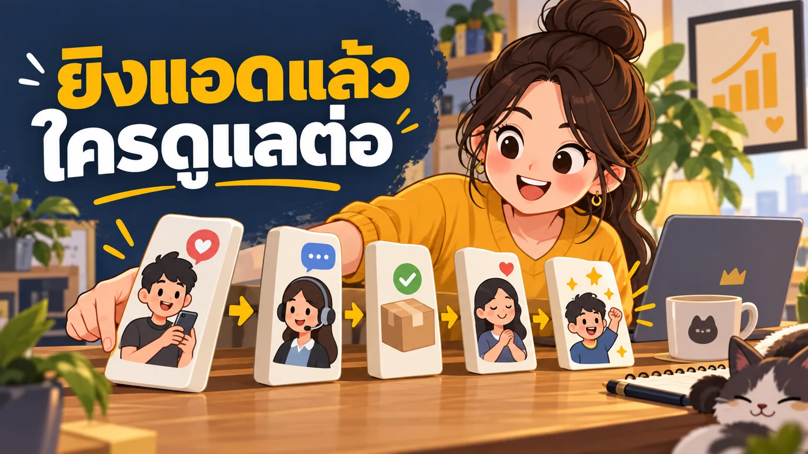 ภาพการ์ตูนประกอบบทความ Marketing Automation คืออะไร: ยิงแอดแล้วใครดูแลต่อ