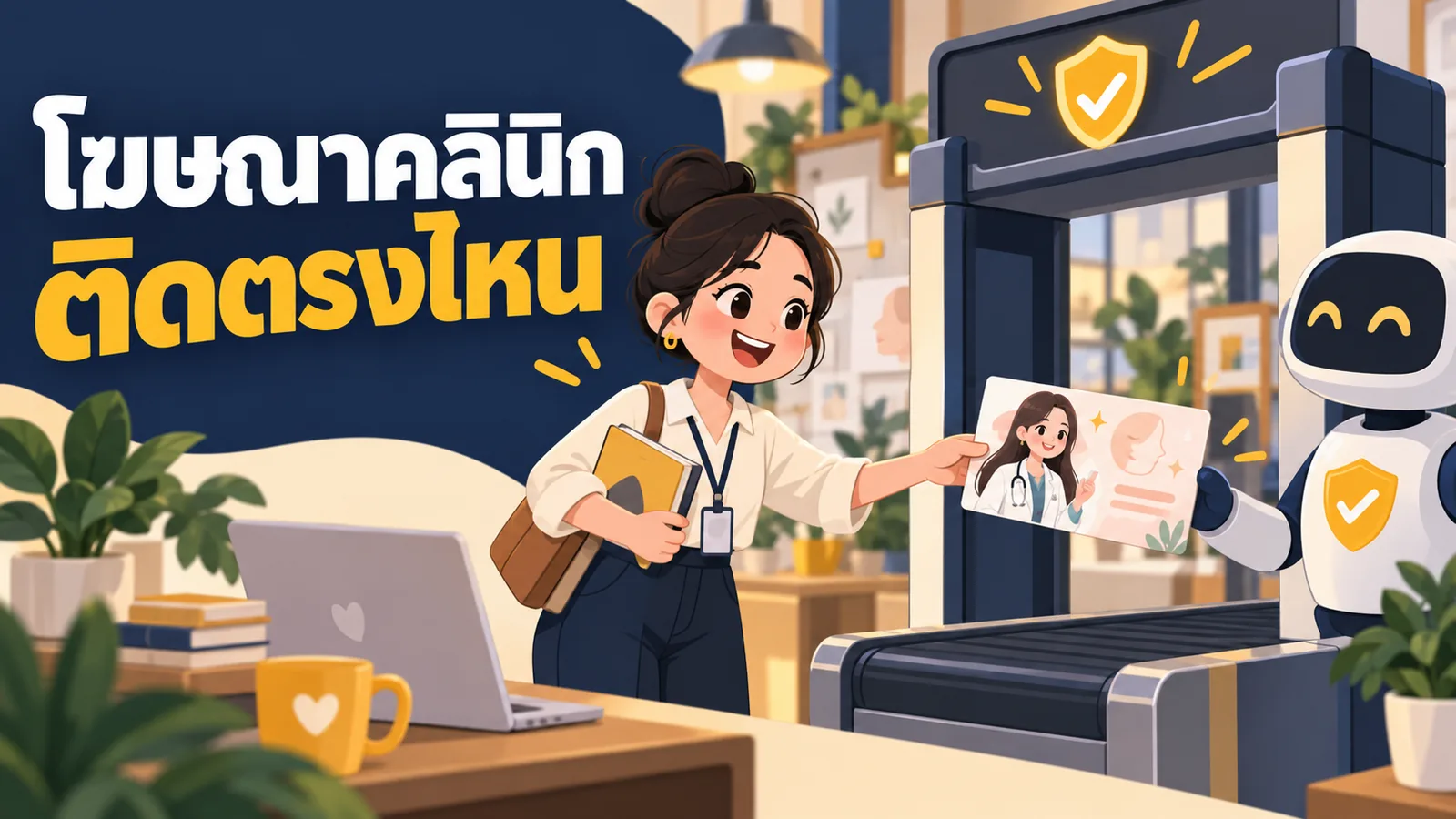 ภาพการ์ตูนประกอบบทความ การตลาดออนไลน์คลินิก: โฆษณาคลินิกติดตรงไหน