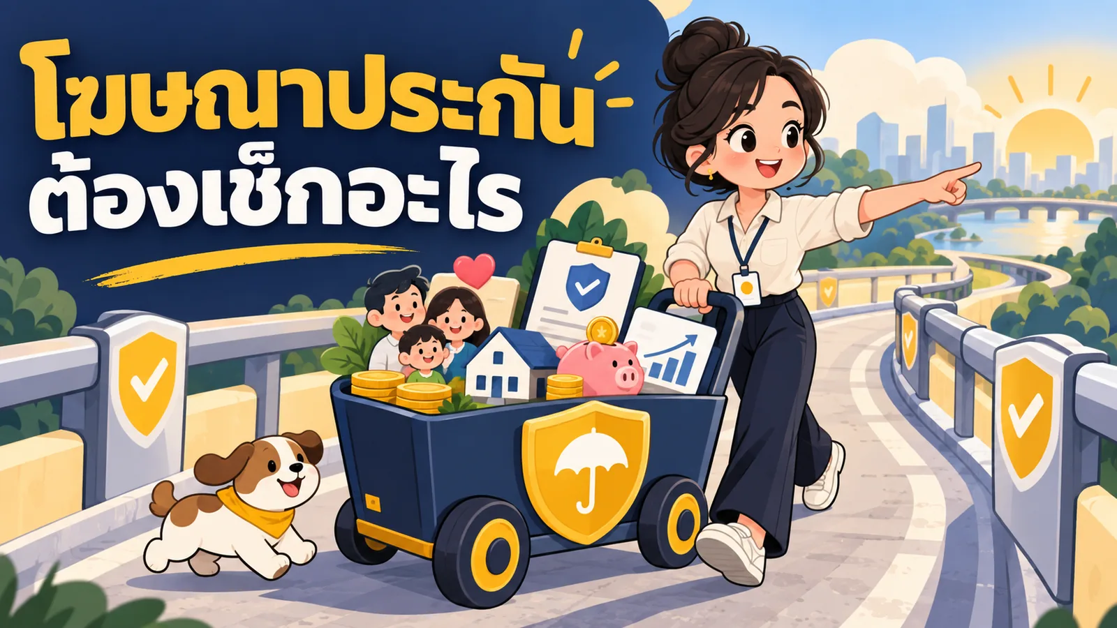 ภาพการ์ตูนประกอบบทความ การตลาดออนไลน์ประกันและการเงิน: โฆษณาประกันต้องเช็กอะไร