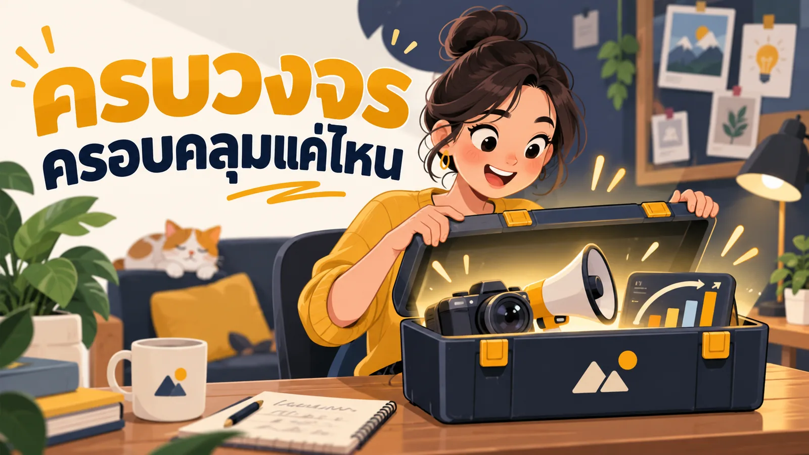 ภาพการ์ตูนประกอบบทความ Full-Service Marketing Agency: ครบวงจรครอบคลุมแค่ไหน