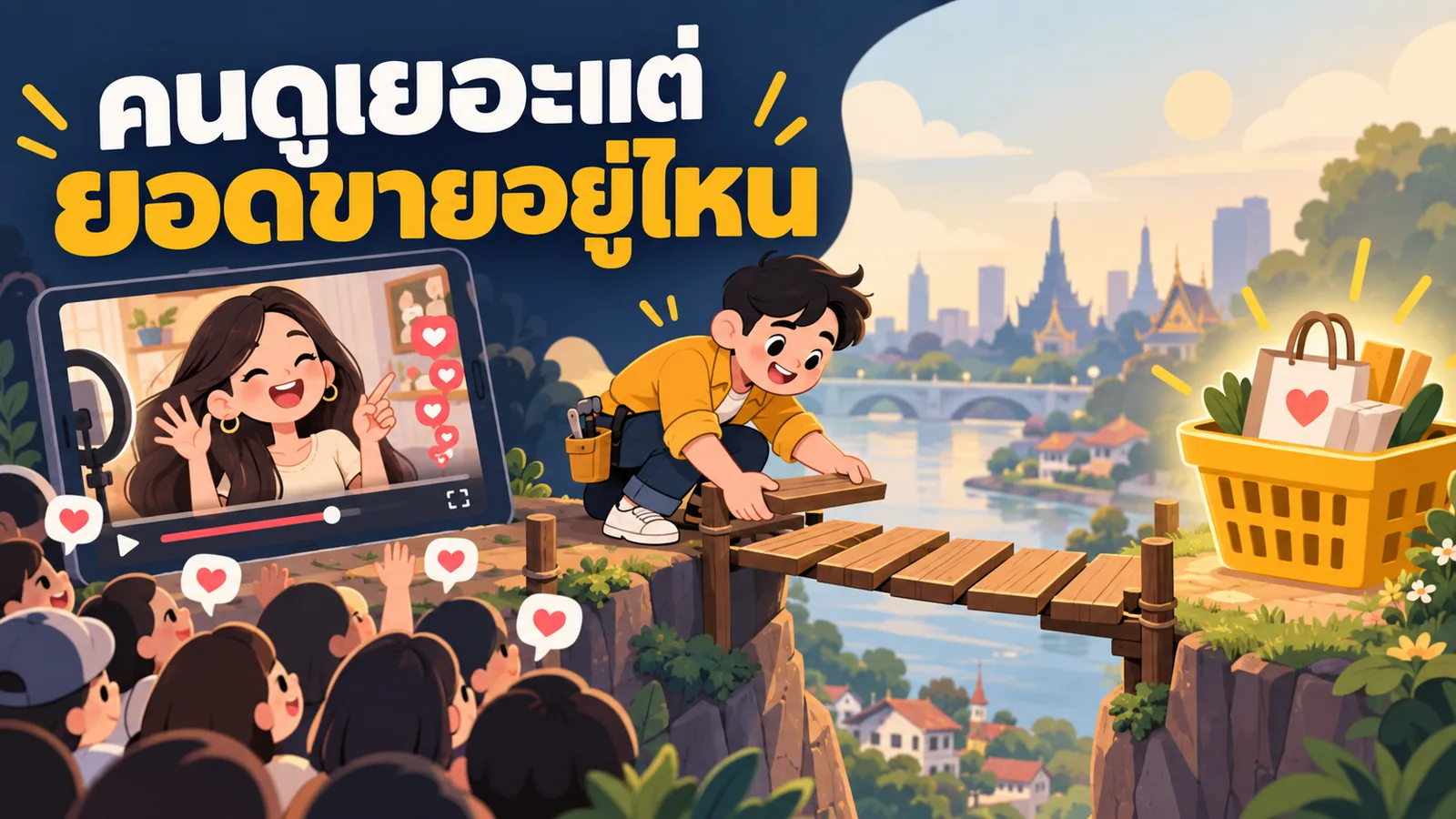 ภาพการ์ตูนประกอบบทความ กลยุทธ์การใช้อินฟลูเอนเซอร์: คนดูเยอะแต่ยอดขายอยู่ไหน